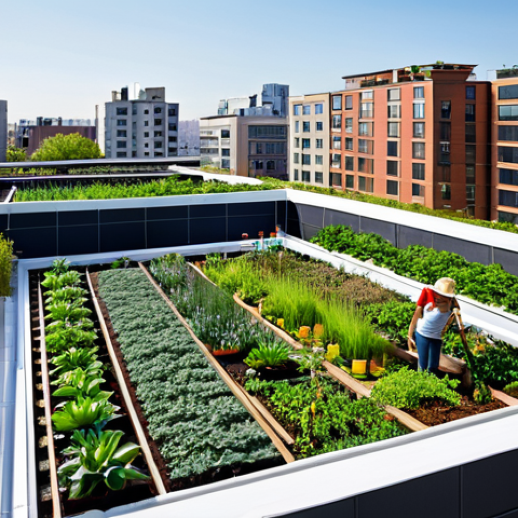 Urban Oasis**
"A modern, sustainable city scene with lush rooftop gardens thriving with rainwater harvesting systems, fully clothed residents tending to plants, clear blue skies, appropriate content, safe for work, professional architectural photography, natural proportions, well-formed hands, family-friendly, modest city planning, showing environmental responsibility."
**